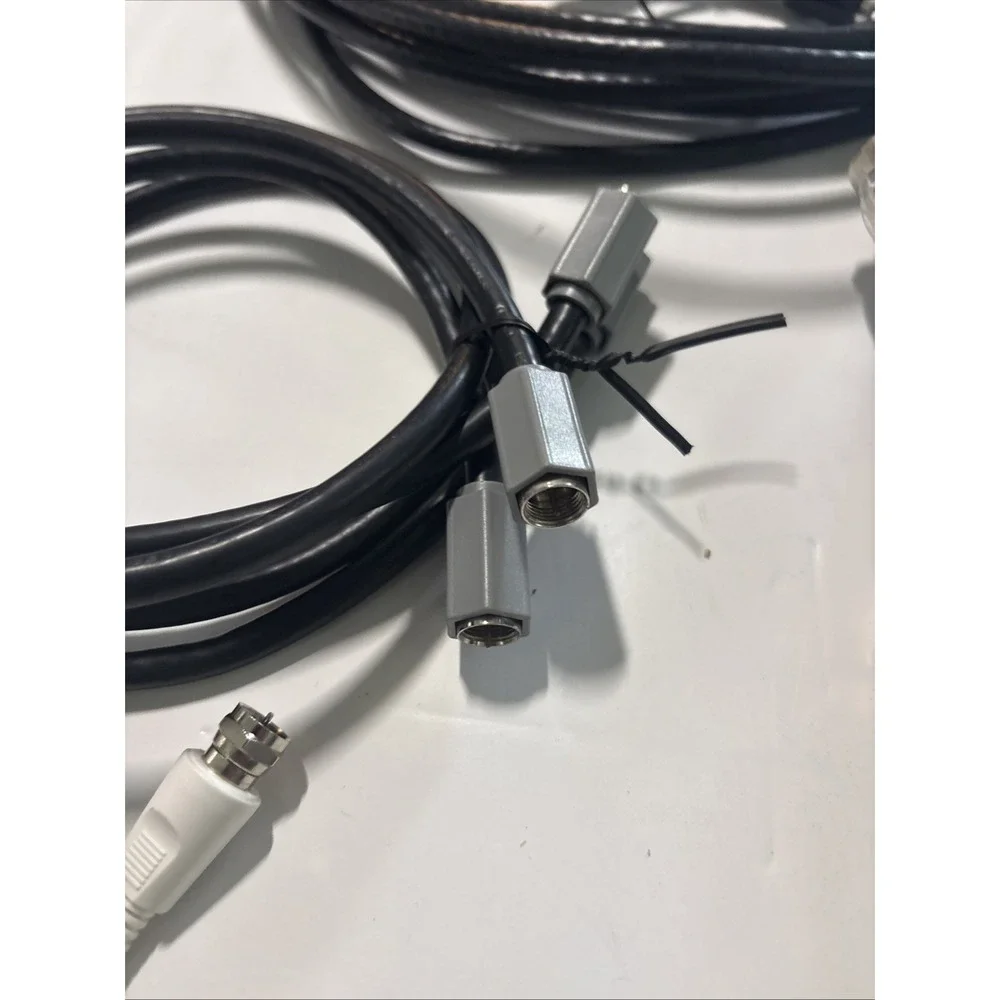 Lot Of 7 Coaxial Cables And 2 Boosters. Lengths 5-3'  1-6'  1-very long EUC Read